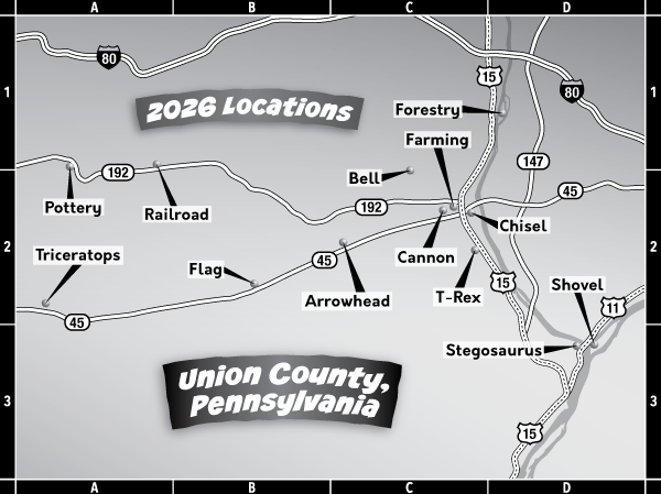 map of the site marker locations